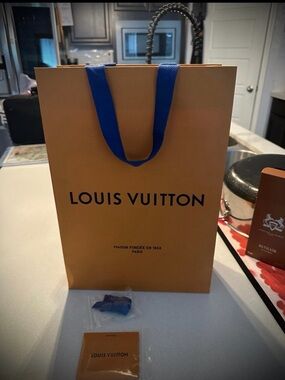Louis Vuitton Tote Bag Gift Paper Bag 14 x 9.75 + LV card sleeve and